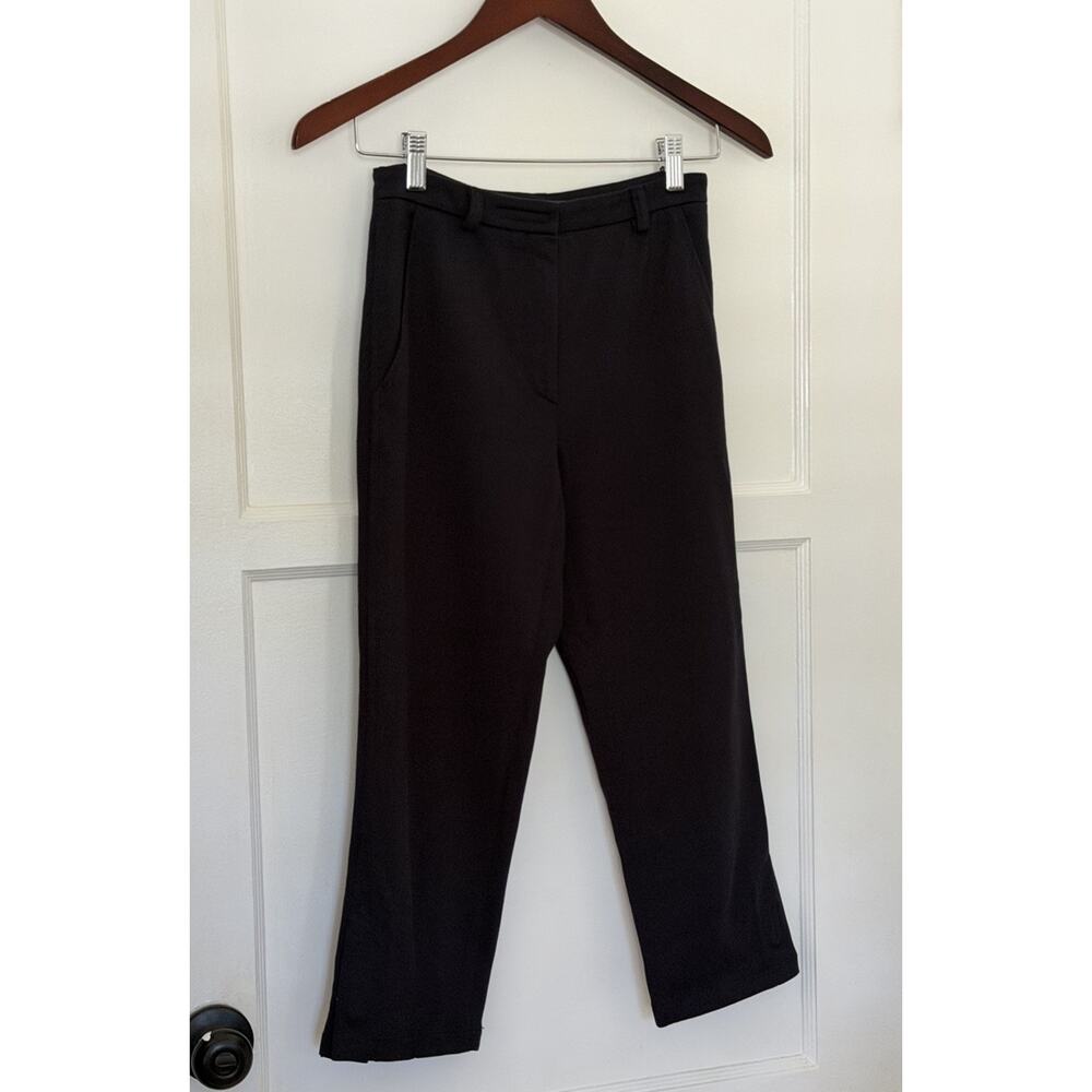Vintage Prada 90s Y2K Black Trouser Pants Italy Cotton Knit Crop Sz‎ 38 XS Small